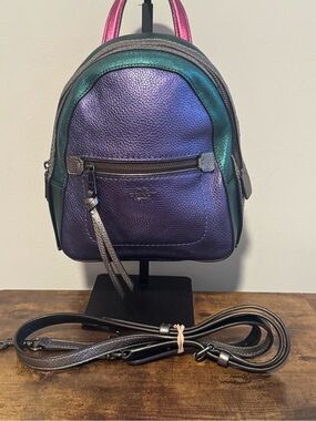 Coach Iridescent Purple Mini Backpack Crossbody Bag